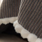 Textured Striped Cozy Couch Cover Throw Blanket with Pom Pom Trim for Sectional Sofa