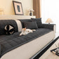 Quilted Corduroy Couch Topper, Non-Slip Soft Padded Sofa Protector for Pets & Kids