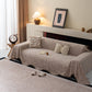 Chenille Sofa Cover Throw Blanket, Woven Textured Minimalist Wabi-Sabi Couch Cover