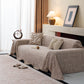 Chenille Sofa Cover Throw Blanket, Woven Textured Minimalist Wabi-Sabi Couch Cover