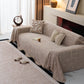 Chenille Sofa Cover Throw Blanket, Woven Textured Minimalist Wabi-Sabi Couch Cover