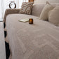 Chenille Sofa Cover Throw Blanket, Woven Textured Minimalist Wabi-Sabi Couch Cover