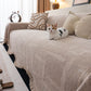 Chenille Sofa Cover Throw Blanket, Woven Textured Minimalist Wabi-Sabi Couch Cover