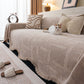 Chenille Sofa Cover Throw Blanket, Woven Textured Minimalist Wabi-Sabi Couch Cover