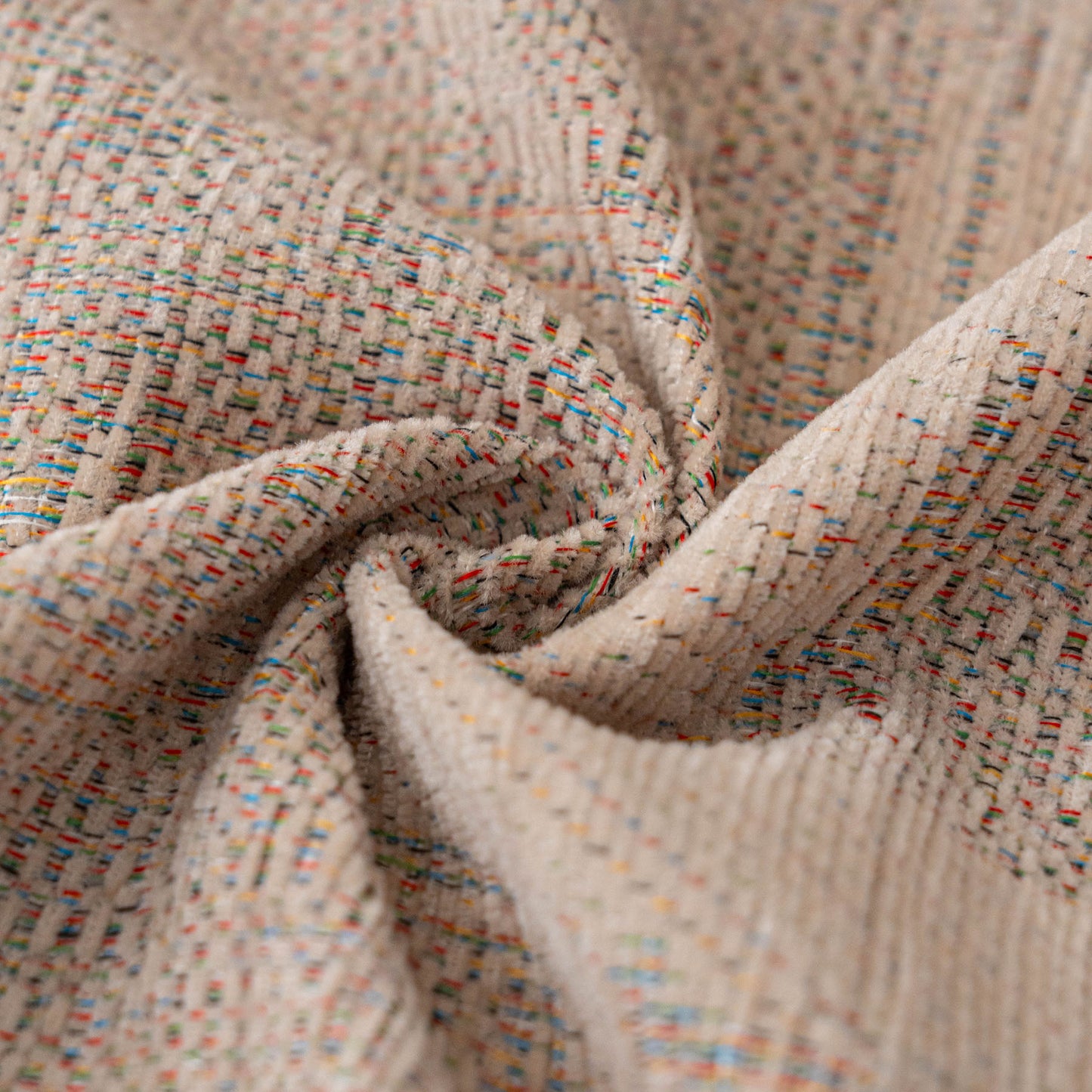 Chenille Sofa Cover Throw Blanket, Woven Textured Minimalist Wabi-Sabi Couch Cover