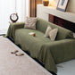Chenille Sofa Cover Throw Blanket, Woven Textured Minimalist Wabi-Sabi Couch Cover