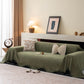 Chenille Sofa Cover Throw Blanket, Woven Textured Minimalist Wabi-Sabi Couch Cover