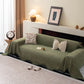 Chenille Sofa Cover Throw Blanket, Woven Textured Minimalist Wabi-Sabi Couch Cover