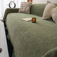 Chenille Sofa Cover Throw Blanket, Woven Textured Minimalist Wabi-Sabi Couch Cover