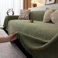 Chenille Sofa Cover Throw Blanket, Woven Textured Minimalist Wabi-Sabi Couch Cover