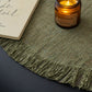 Chenille Sofa Cover Throw Blanket, Woven Textured Minimalist Wabi-Sabi Couch Cover