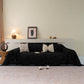 Chenille Sofa Cover Throw Blanket, Woven Textured Minimalist Wabi-Sabi Couch Cover