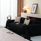 Chenille Sofa Cover Throw Blanket, Woven Textured Minimalist Wabi-Sabi Couch Cover