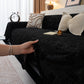 Chenille Sofa Cover Throw Blanket, Woven Textured Minimalist Wabi-Sabi Couch Cover