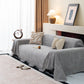Chenille Sofa Cover Throw Blanket, Woven Textured Minimalist Wabi-Sabi Couch Cover