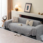 Chenille Sofa Cover Throw Blanket, Woven Textured Minimalist Wabi-Sabi Couch Cover
