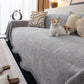 Chenille Sofa Cover Throw Blanket, Woven Textured Minimalist Wabi-Sabi Couch Cover