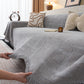 Chenille Sofa Cover Throw Blanket, Woven Textured Minimalist Wabi-Sabi Couch Cover