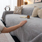 Chenille Sofa Cover Throw Blanket, Woven Textured Minimalist Wabi-Sabi Couch Cover