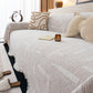 Chenille Sofa Cover Throw Blanket, Woven Textured Minimalist Wabi-Sabi Couch Cover