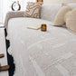 Chenille Sofa Cover Throw Blanket, Woven Textured Minimalist Wabi-Sabi Couch Cover