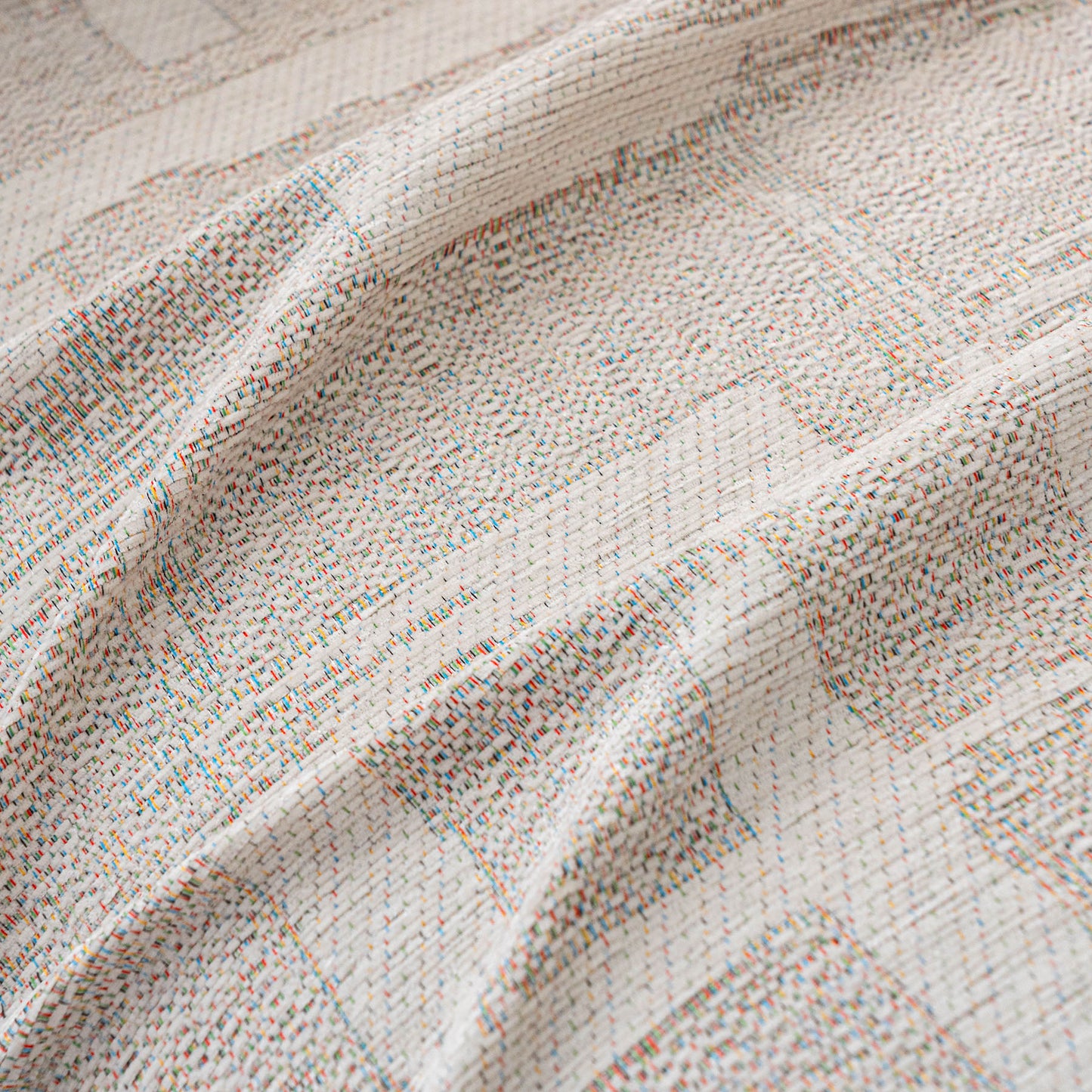 Chenille Sofa Cover Throw Blanket, Woven Textured Minimalist Wabi-Sabi Couch Cover