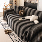 Faux Fur Sofa Cover Washable Furniture Protector for Sectional Warm & Fuzzy Slipcover