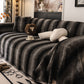 Faux Fur Sofa Cover Washable Furniture Protector for Sectional Warm & Fuzzy Slipcover