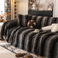 Faux Fur Sofa Cover Washable Furniture Protector for Sectional Warm & Fuzzy Slipcover