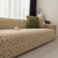 3D Jacquard Geometric Sofa Cover, High Stretch Soft Polar Fleece Slipcover for Couch