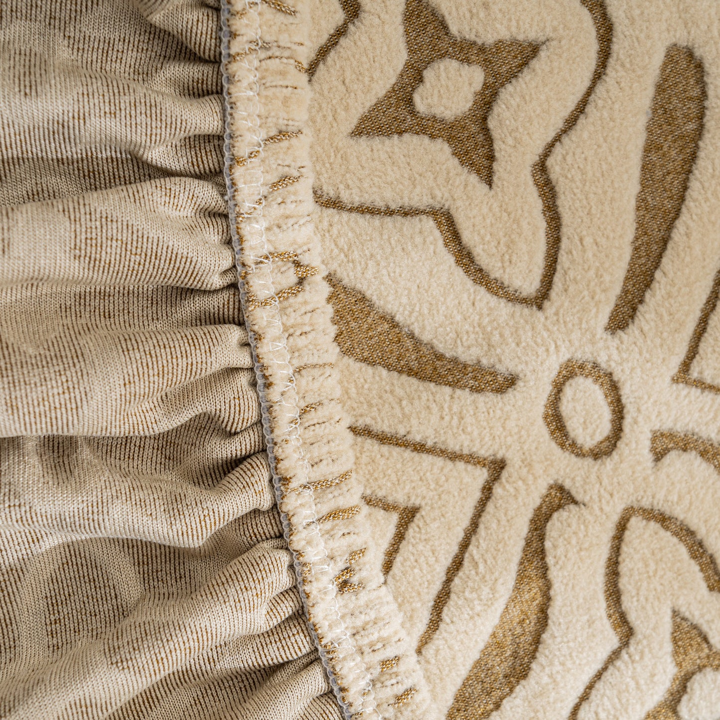 3D Jacquard Geometric Sofa Cover, High Stretch Soft Polar Fleece Slipcover for Couch