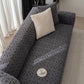 3D Jacquard Geometric Sofa Cover, High Stretch Soft Polar Fleece Slipcover for Couch