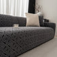 3D Jacquard Geometric Sofa Cover, High Stretch Soft Polar Fleece Slipcover for Couch
