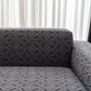 3D Jacquard Geometric Sofa Cover, High Stretch Soft Polar Fleece Slipcover for Couch