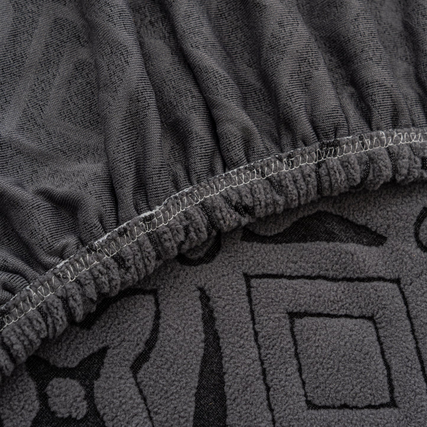 3D Jacquard Geometric Sofa Cover, High Stretch Soft Polar Fleece Slipcover for Couch