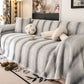 Faux Fur Sofa Cover Washable Furniture Protector for Sectional Warm & Fuzzy Slipcover