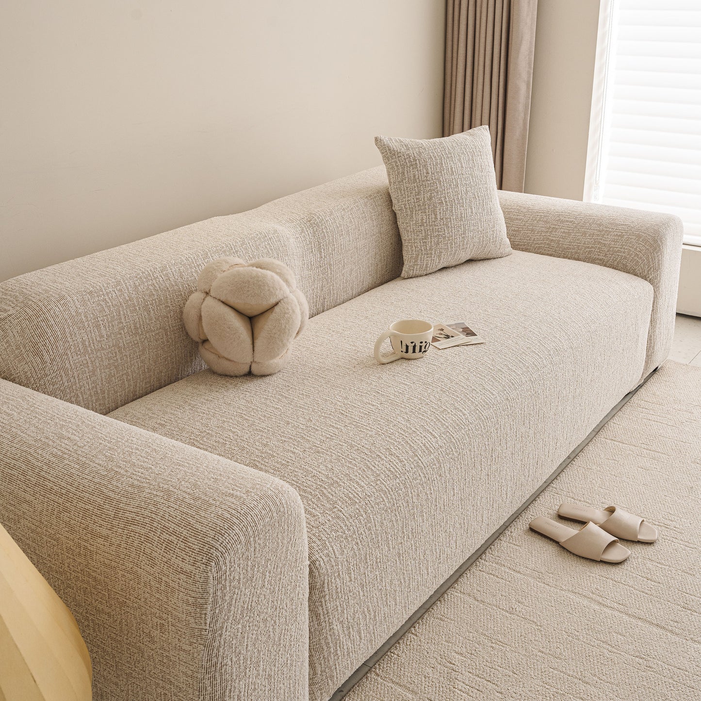 High Stretch Washable Slipcover, Non-Slip Washable Furniture Protector for Kids Pets