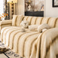 Faux Fur Sofa Cover Washable Furniture Protector for Sectional Warm & Fuzzy Slipcover