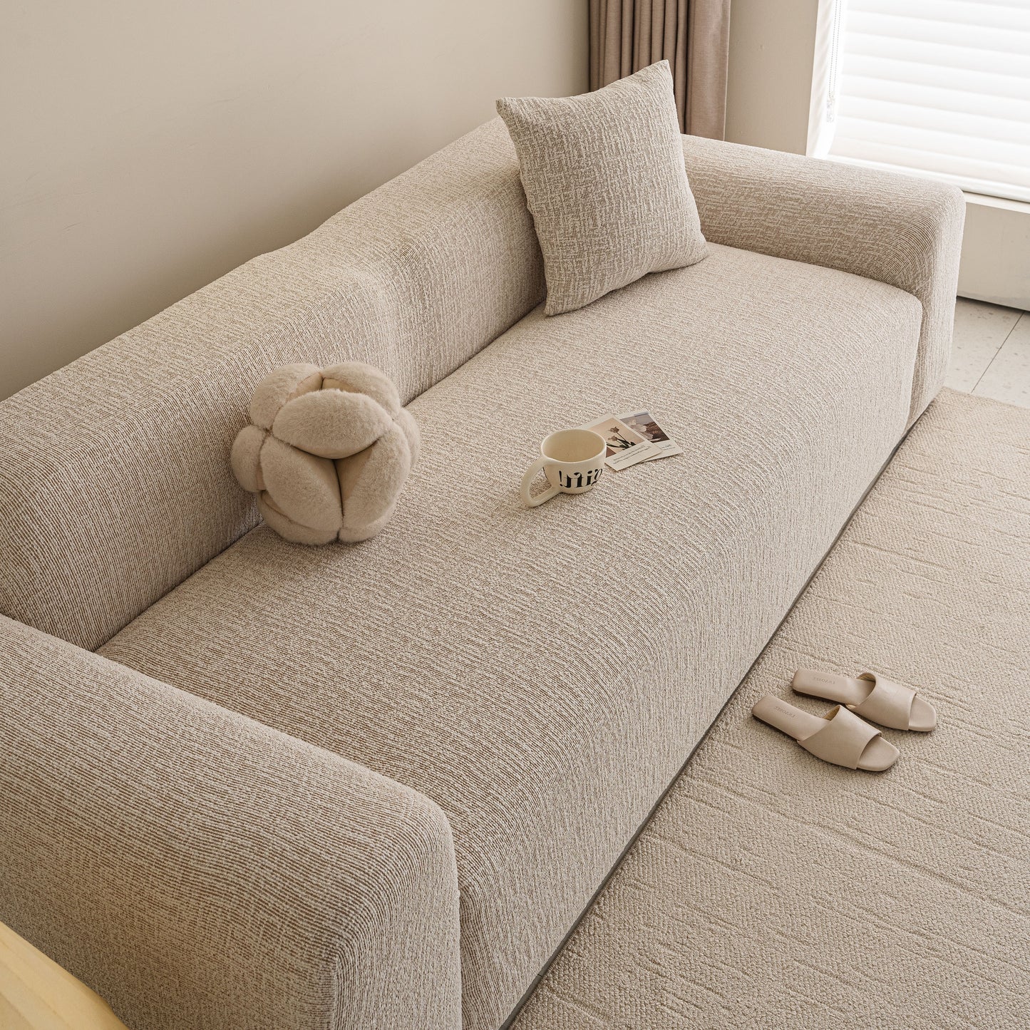 High Stretch Washable Slipcover, Non-Slip Washable Furniture Protector for Kids Pets