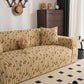 Plush Fleece Stretch Sofa Cover, Super Soft Textured Geometric Couch Slipcover
