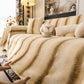 Faux Fur Sofa Cover Washable Furniture Protector for Sectional Warm & Fuzzy Slipcover