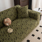 Plush Fleece Stretch Sofa Cover, Super Soft Textured Geometric Couch Slipcover