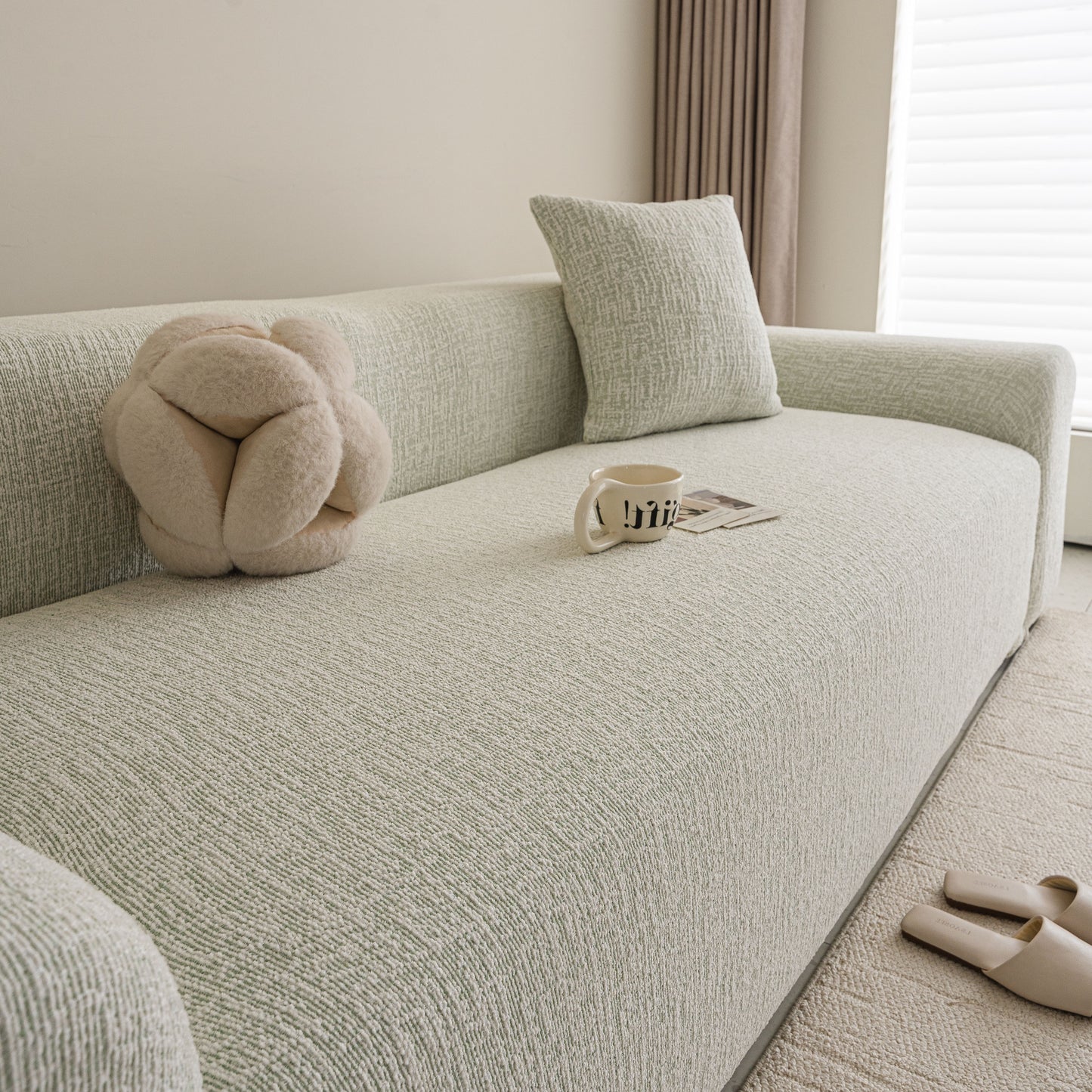 High Stretch Washable Slipcover, Non-Slip Washable Furniture Protector for Kids Pets