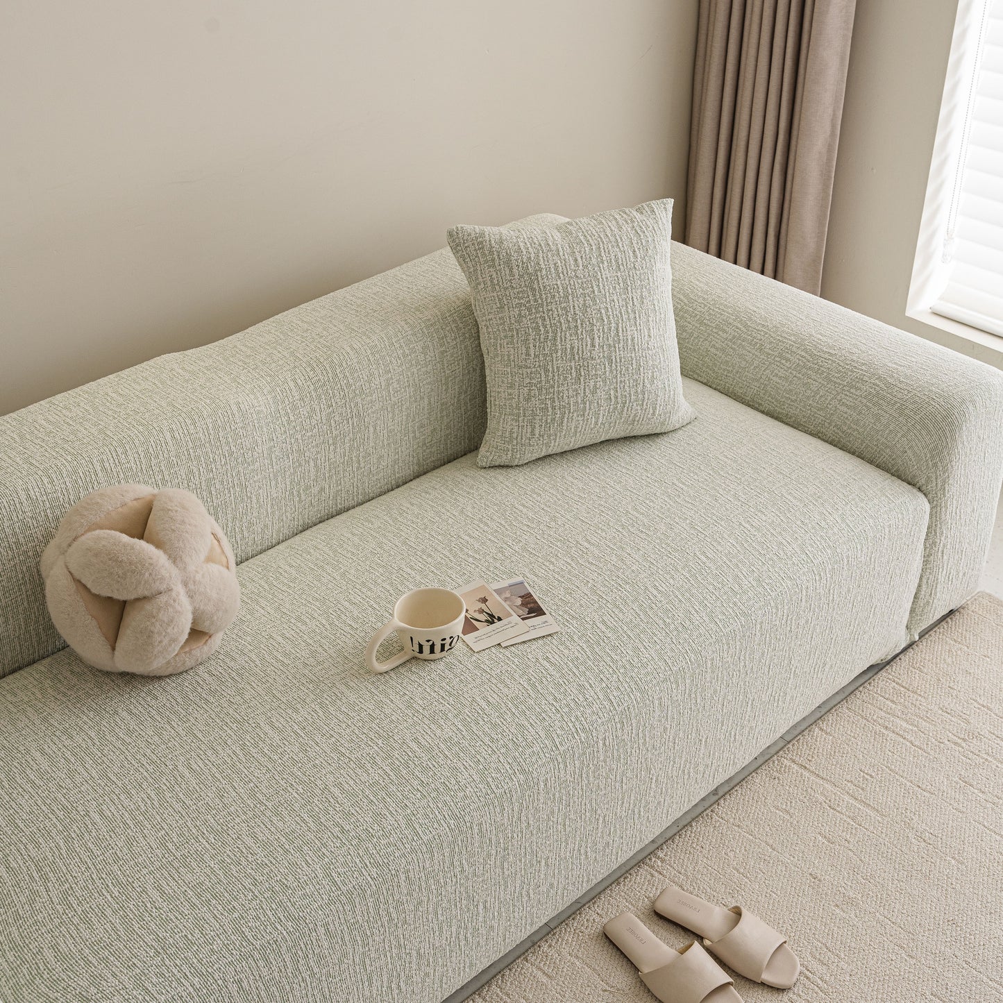 High Stretch Washable Slipcover, Non-Slip Washable Furniture Protector for Kids Pets