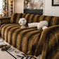 Faux Fur Sofa Cover Washable Furniture Protector for Sectional Warm & Fuzzy Slipcover