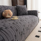 Plush Fleece Stretch Sofa Cover, Super Soft Textured Geometric Couch Slipcover