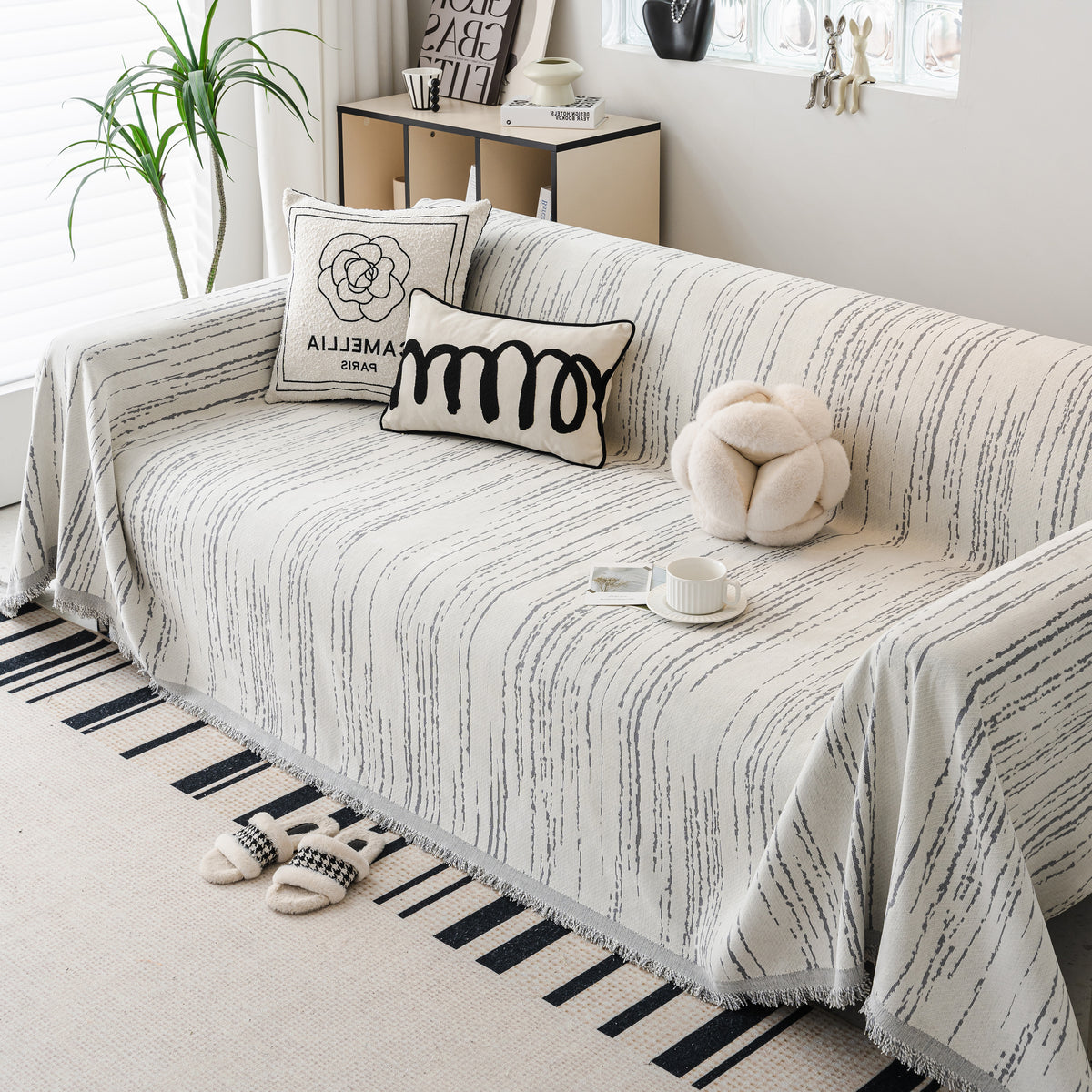 Abdeckungen für Sofas, Sofabezug aus weichem Chenille, L-förmige Eckso – Slipcover KAS™
