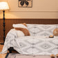 Bohemian Tufted Sofa Cover, Soft Sherpa Fleece Throw Blanket with 3D Aztec Geometric