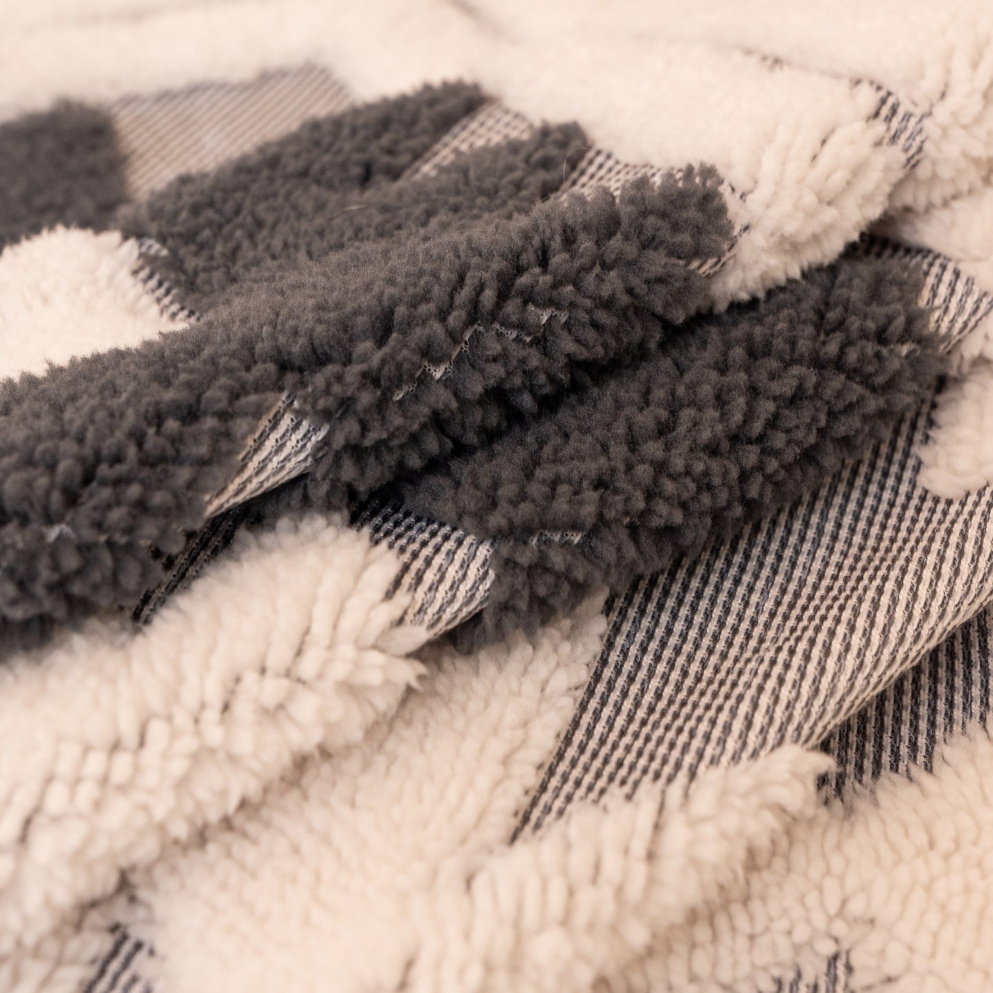 Bohemian Tufted Sofa Cover, Soft Sherpa Fleece Throw Blanket with 3D Aztec Geometric