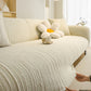 Ribbed Washable Sofa Cover, High Stretch Striped Couch Slipcover with Tie Straps